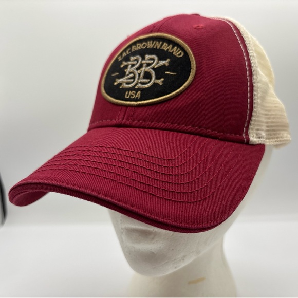 Zac Brown Band USA Southern Ground Adjustable Red Mesh Back Baseball Hat OSFM - Picture 2 of 15